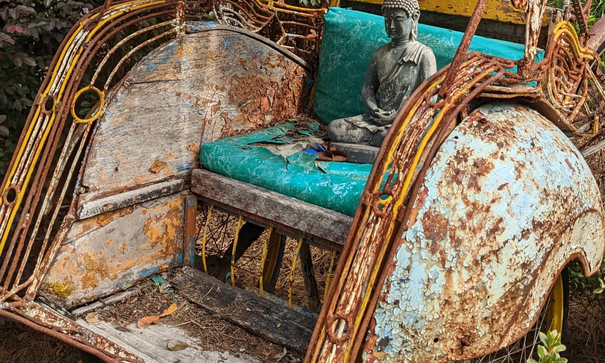 Buddha statue in a chair